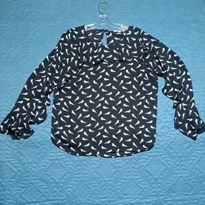 🦜 Ruffles Rendezvous Budgie Print Blouse by Rose + Oliver